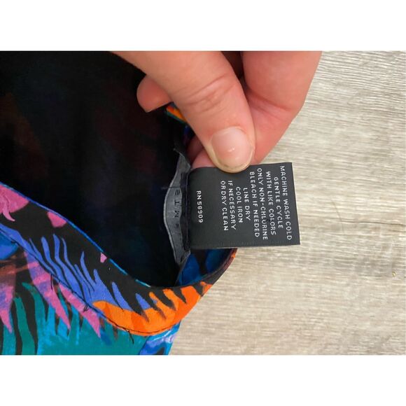 Investments Sleeveless Tropical Multicolor High-Neck Dress, Size XL - Picture 5 of 9